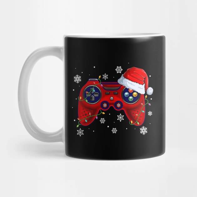 Video Game Controller Christmas Santa Hat Gamer Boys by Magazine